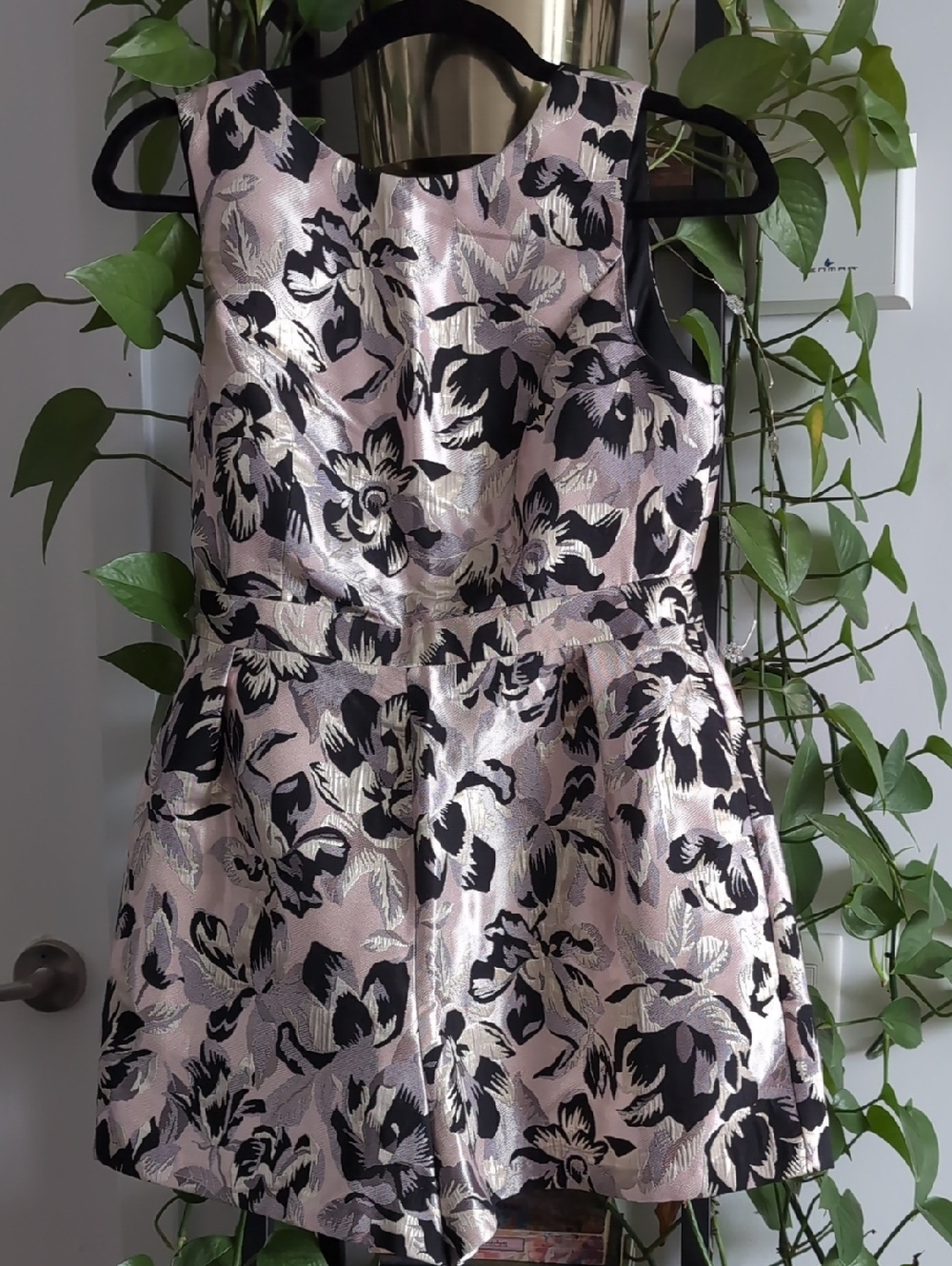 Miss Selfridge Metallic Floral Romper